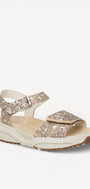 DAMES OPEN SCHOENEN-Bruin combi kleur
