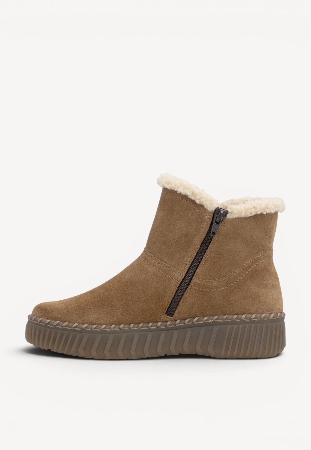 DAMES BOOTS+KORT LAARS-Bruin suède