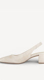 MUIL +SLINGBACK-Beige suède/nubuck