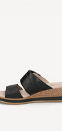 DAMES OPEN SCHOENEN-Zwart leer