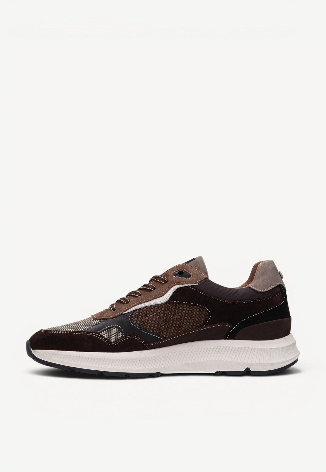 Heren veterschoenen-Bruin combi kleur