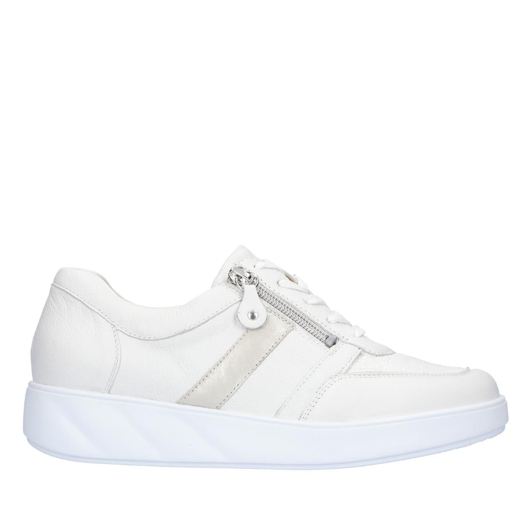 DAMES SPORTIEVE VETERSCHO-Wit leer