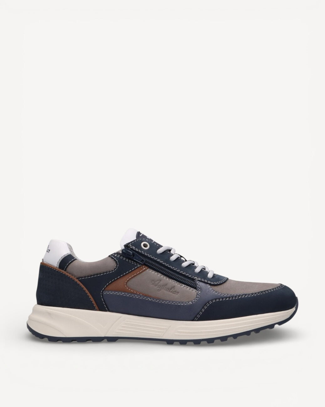 Heren veterschoenen-Blauw combi kleur