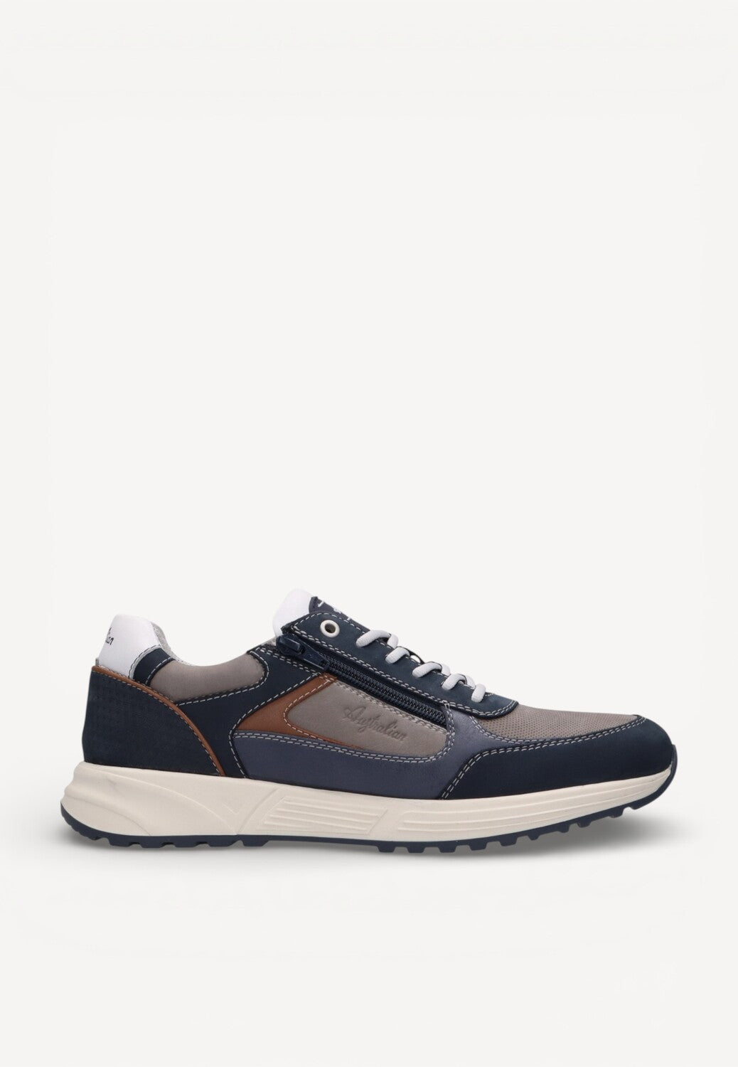 Heren veterschoenen-Blauw combi kleur
