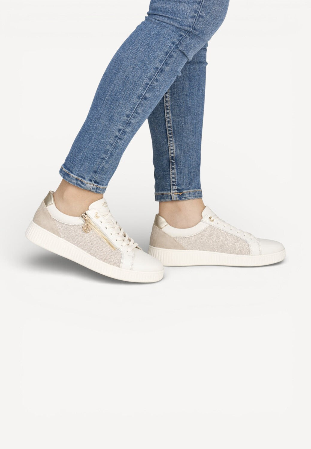 DAMES SPORTIEVE VETERSCHO-Wit leer