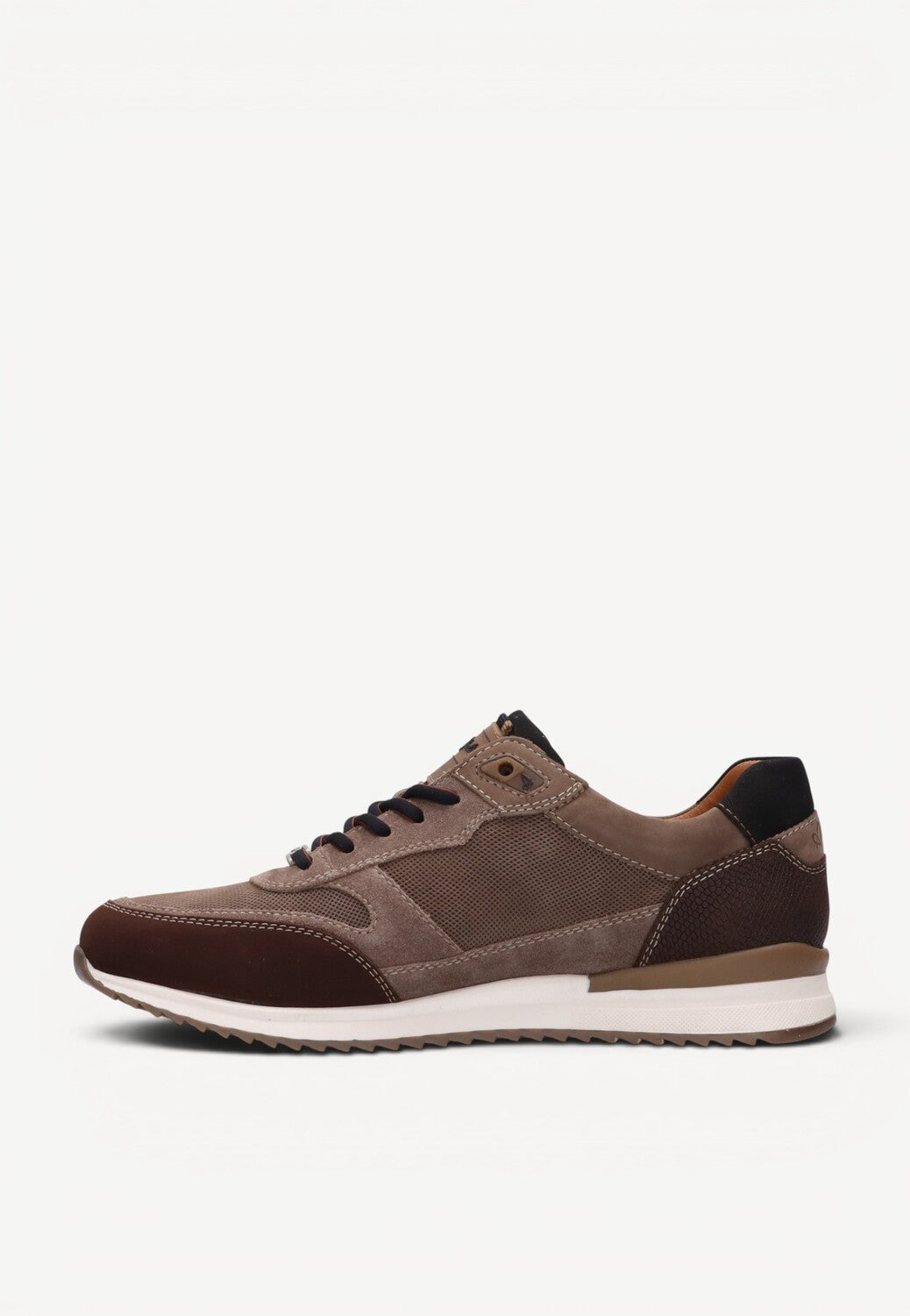 Heren veterschoenen-Beige suède/nubuck