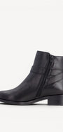 DAMES BOOTS+KORT LAARS-Zwart leer