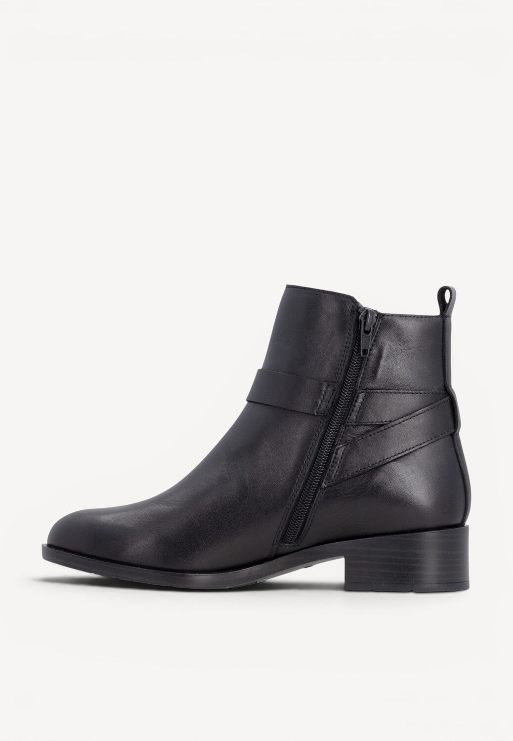DAMES BOOTS+KORT LAARS-Zwart leer