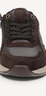 Heren veterschoenen-Bruin combi kleur