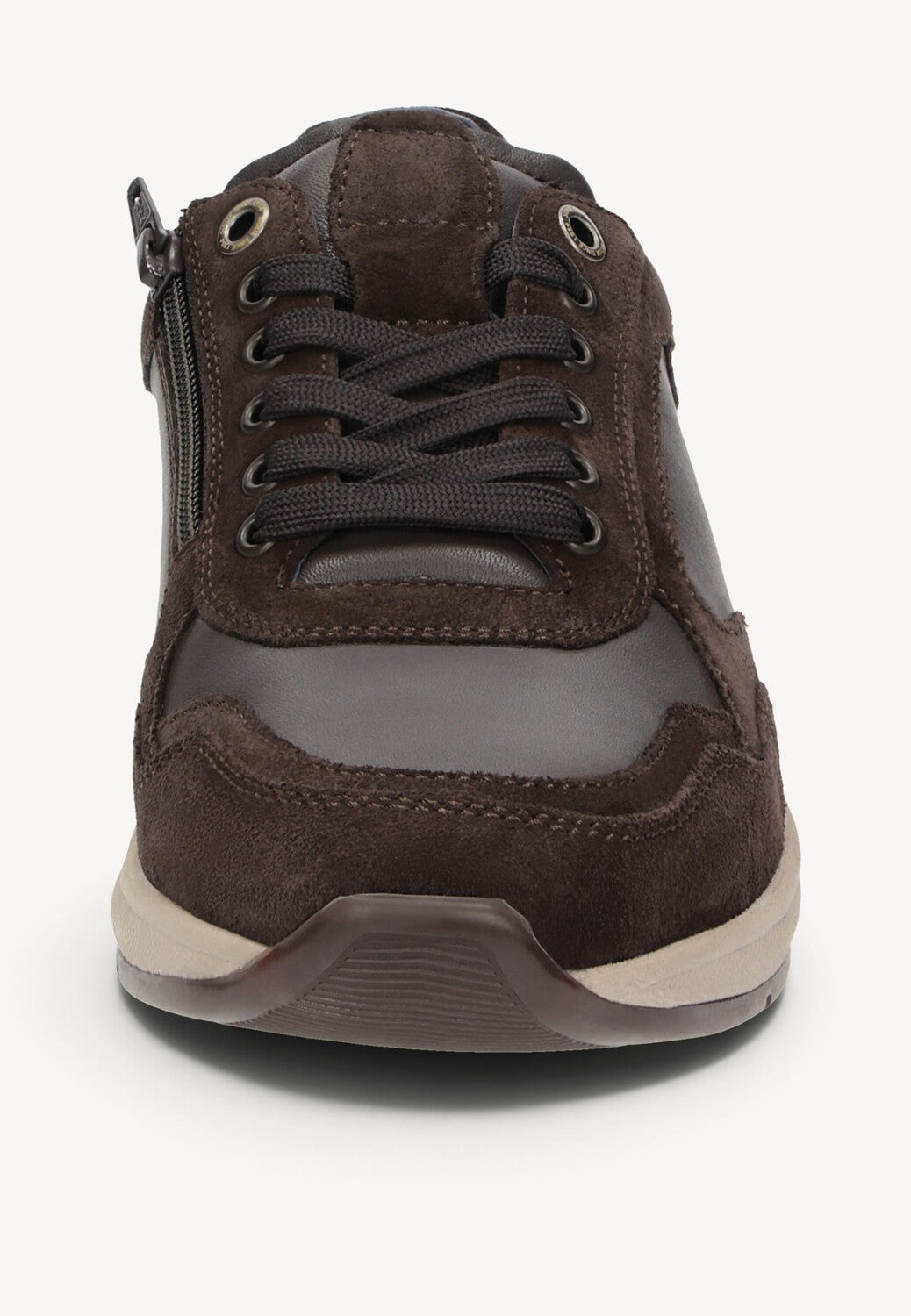 Heren veterschoenen-Bruin combi kleur
