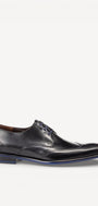 Heren veterschoenen-Zwart leer