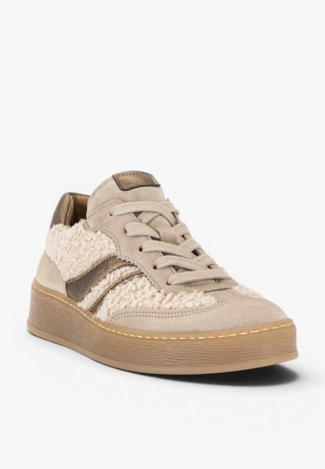 DAMES SPORTIEVE VETERSCHO-Beige suède/nubuck