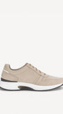 Heren veterschoenen-Beige suède/nubuck