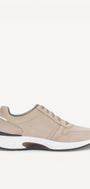Heren veterschoenen-Beige suède/nubuck
