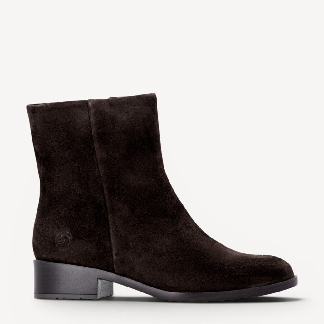 DAMES BOOTS+KORT LAARS-Zwart suède