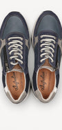 Heren veterschoenen-Blauw combi kleur