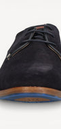 Heren veterschoenen-Blauw suède/nubuck