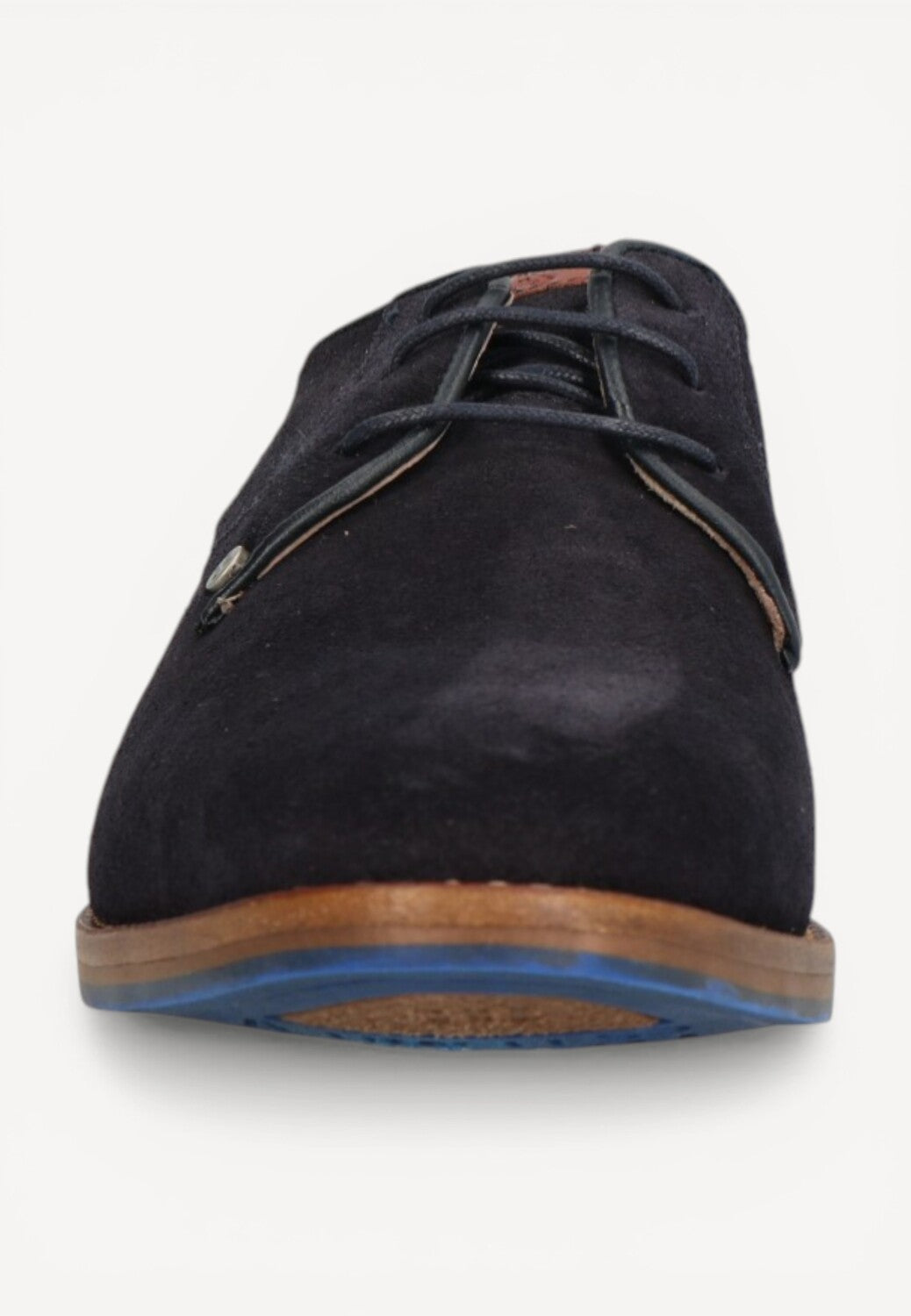 Heren veterschoenen-Blauw suède/nubuck