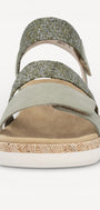 DAMES OPEN SCHOENEN-Groen suède/nubuck