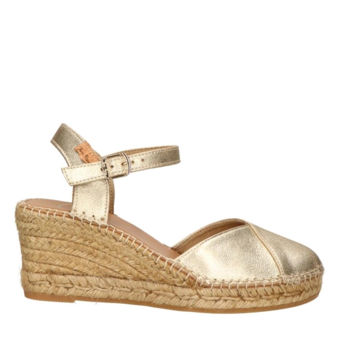 MUIL +SLINGBACK-Goud leer
