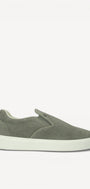 Heren instapper-Groen suède/nubuck