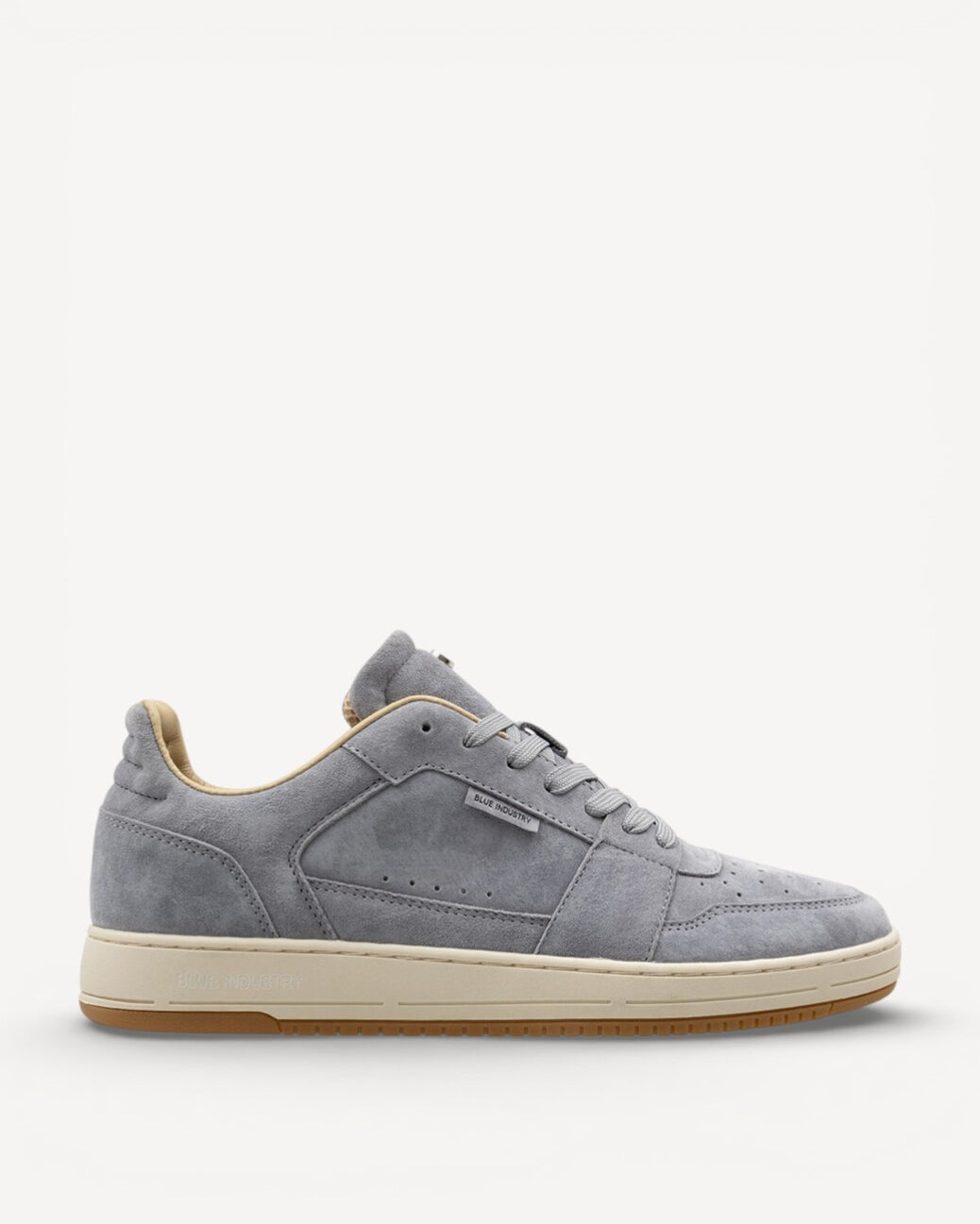 Heren veterschoenen-Grijs suède