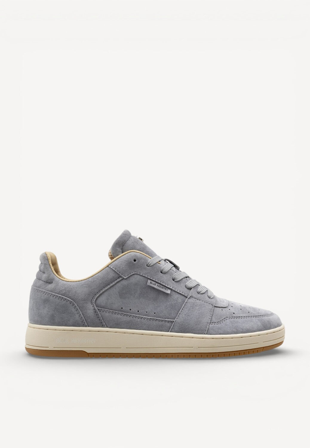Heren veterschoenen-Grijs suède