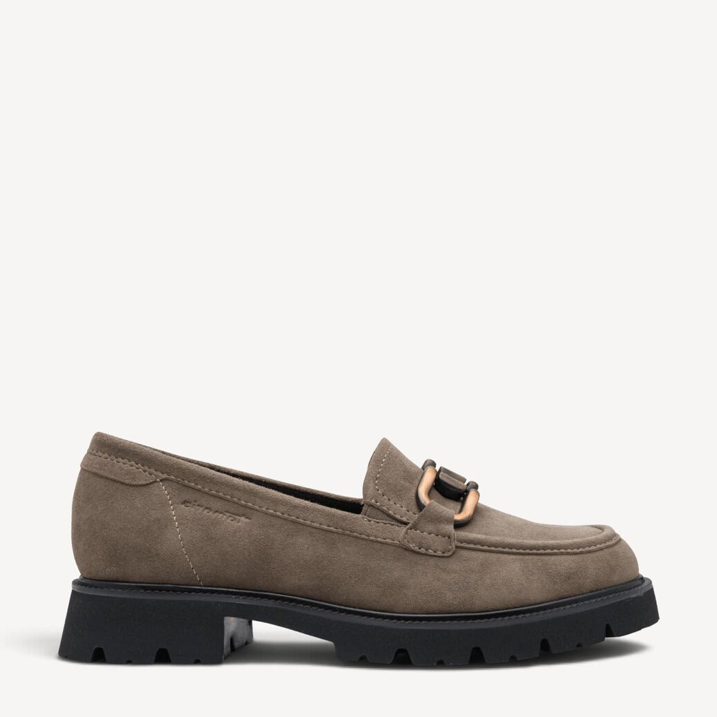 DAMES INSTAPSCHOENEN-Beige suède/nubuck