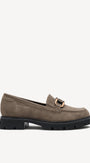 DAMES INSTAPSCHOENEN-Beige suède/nubuck