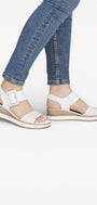 DAMES OPEN SCHOENEN-Wit combi kleur