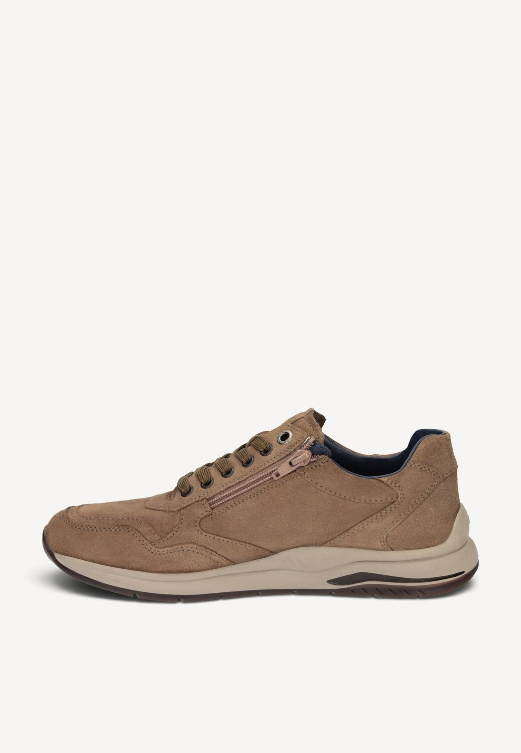 Heren veterschoenen-Bruin suède