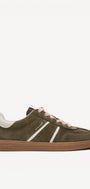 DAMES SPORTIEVE VETERSCHO-Groen suède/nubuck