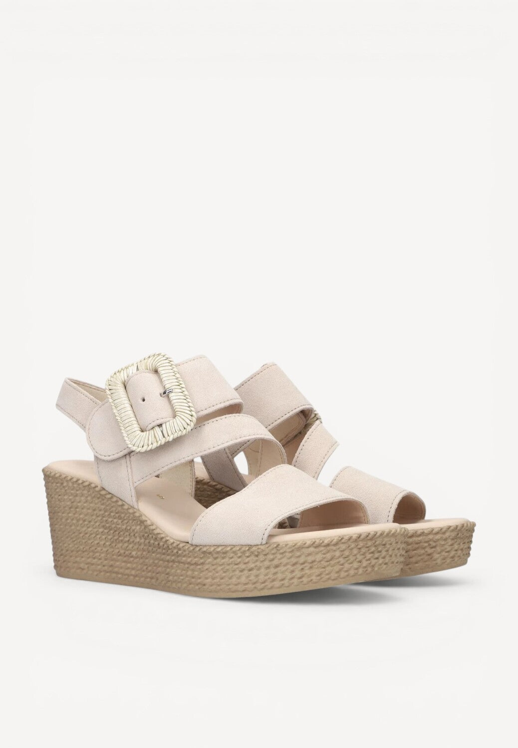DAMES OPEN SCHOENEN-Beige suède/nubuck