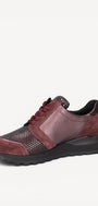 DAMES SPORTIEVE VETERSCHO-Rood suède/nubuck