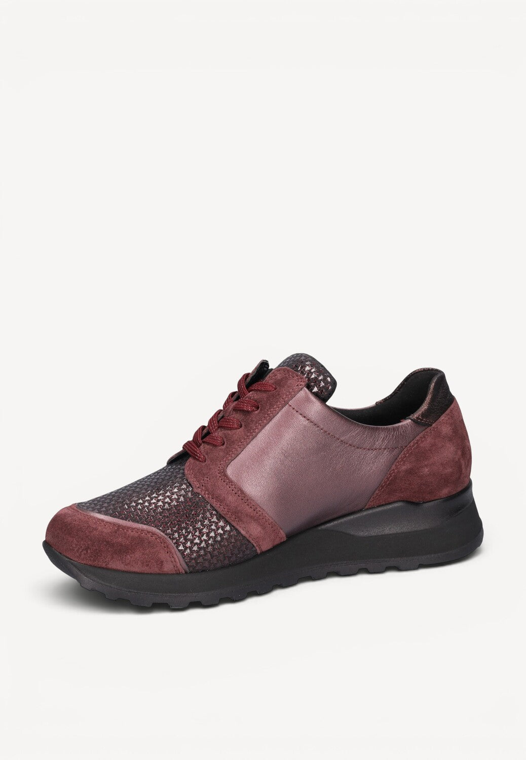 DAMES SPORTIEVE VETERSCHO-Rood suède/nubuck