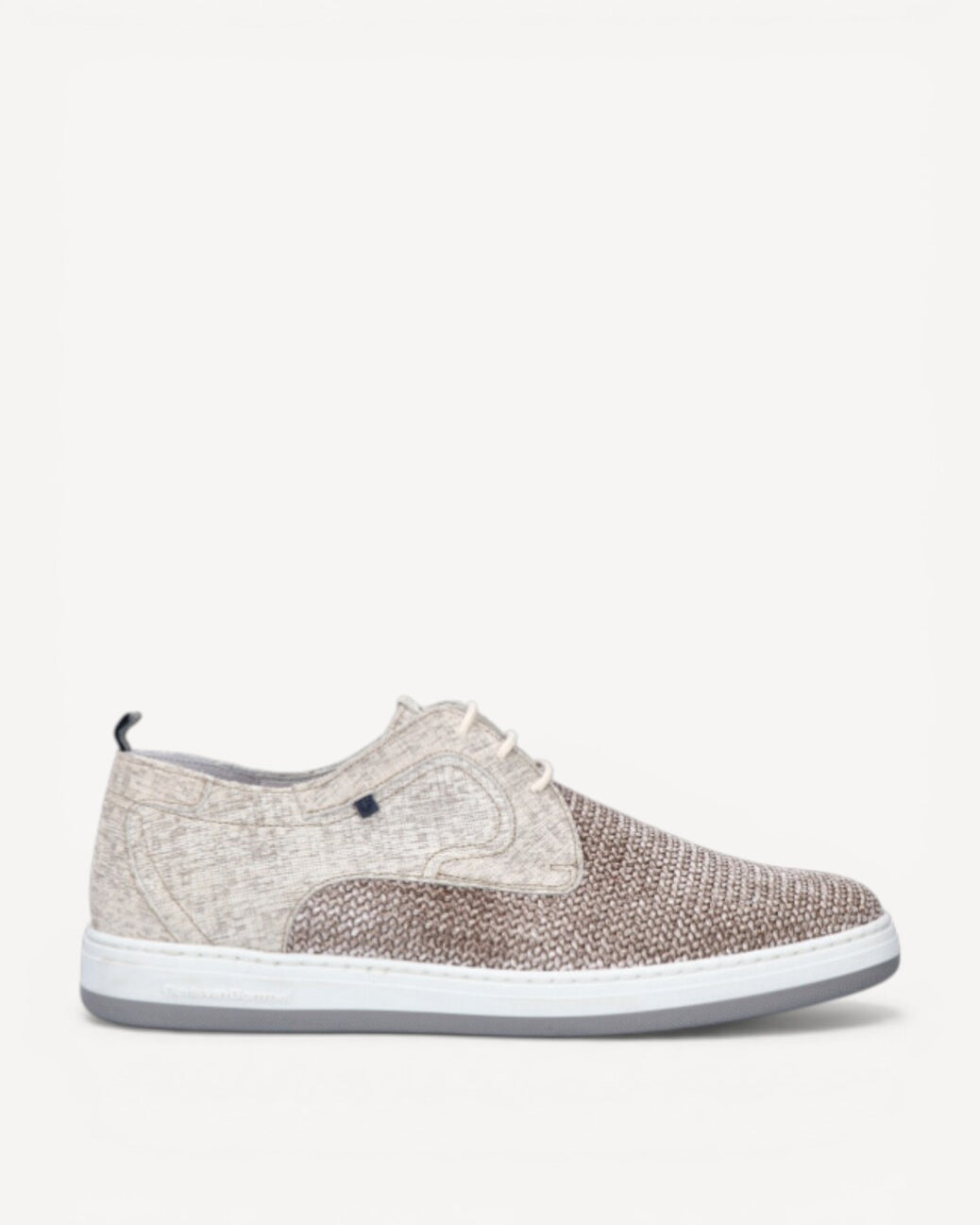 Heren veterschoenen-Beige combi kleur