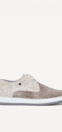 Heren veterschoenen-Beige combi kleur