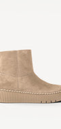 DAMES BOOTS+KORT LAARS-Beige suède/nubuck