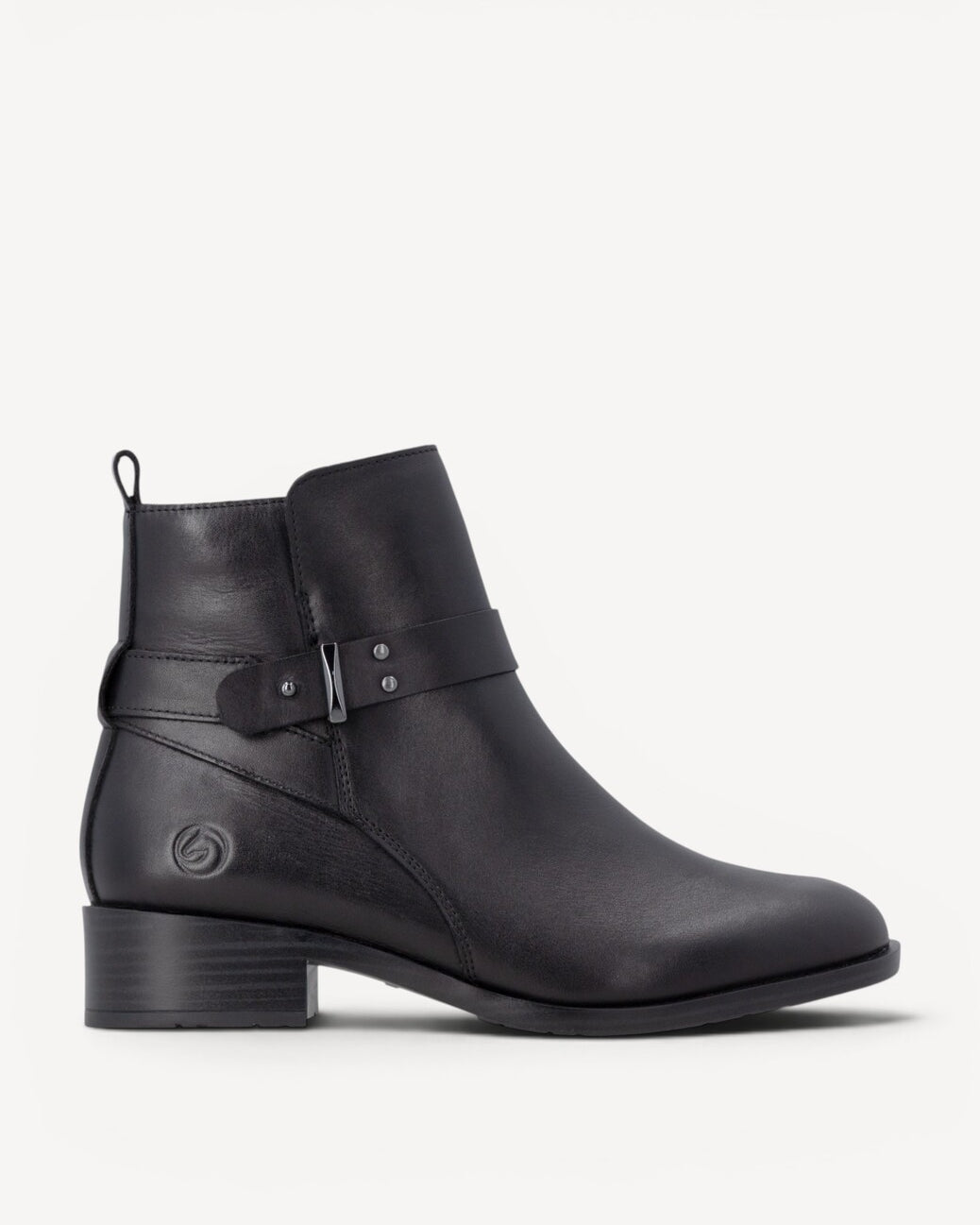 DAMES BOOTS+KORT LAARS-Zwart leer