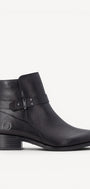 DAMES BOOTS+KORT LAARS-Zwart leer