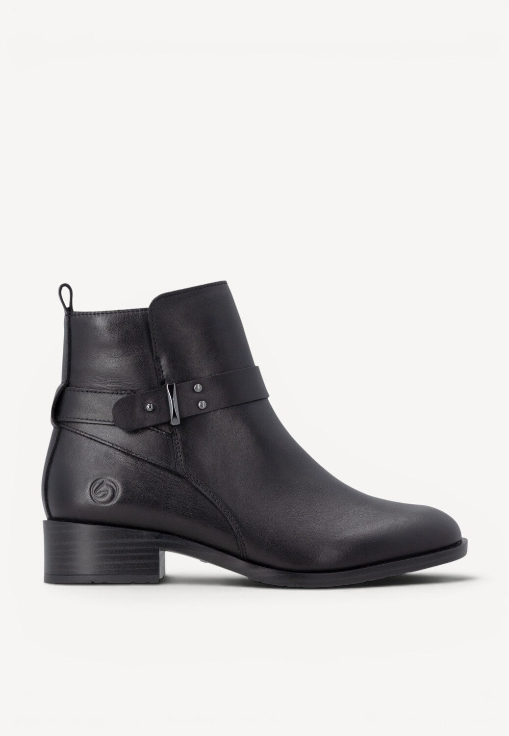 DAMES BOOTS+KORT LAARS-Zwart leer