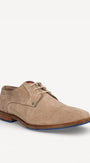 Heren veterschoenen-Beige suède/nubuck