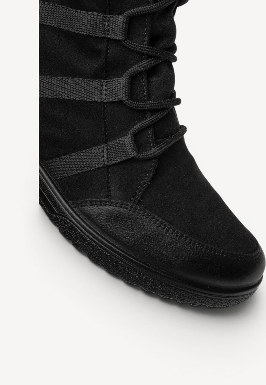 DAMES BOOTS+KORT LAARS-Zwart suède