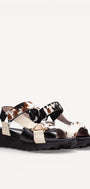 DAMES OPEN SCHOENEN-Zwart combi kleur