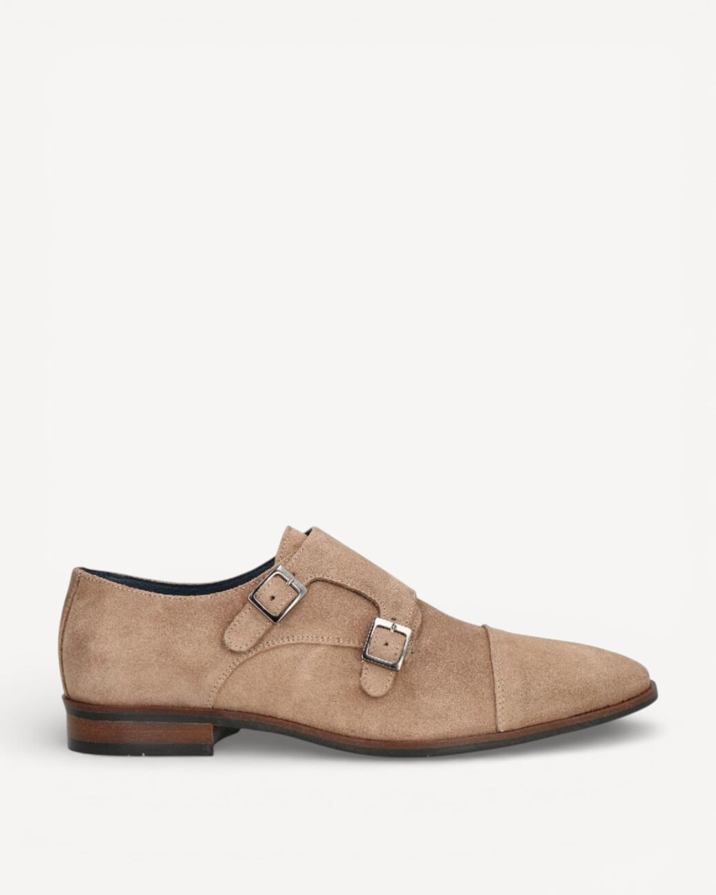 Heren veterschoenen-Beige suède/nubuck