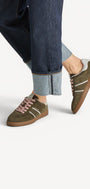 DAMES SPORTIEVE VETERSCHO-Groen suède/nubuck