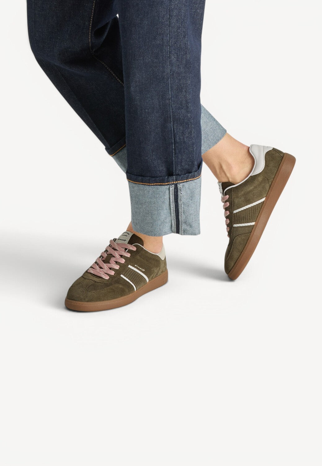 DAMES SPORTIEVE VETERSCHO-Groen suède/nubuck
