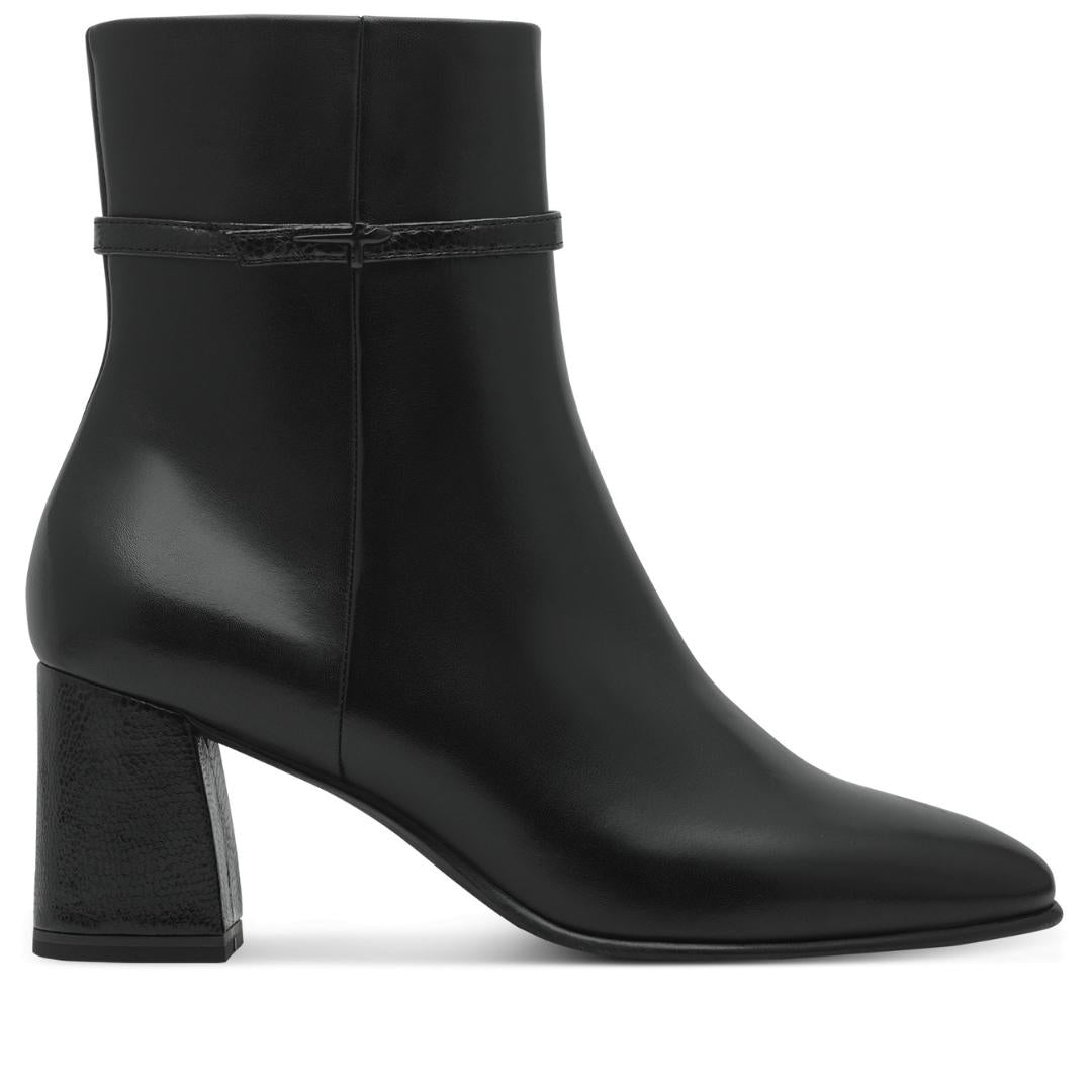 DAMES BOOTS+KORT LAARS-Zwart leer