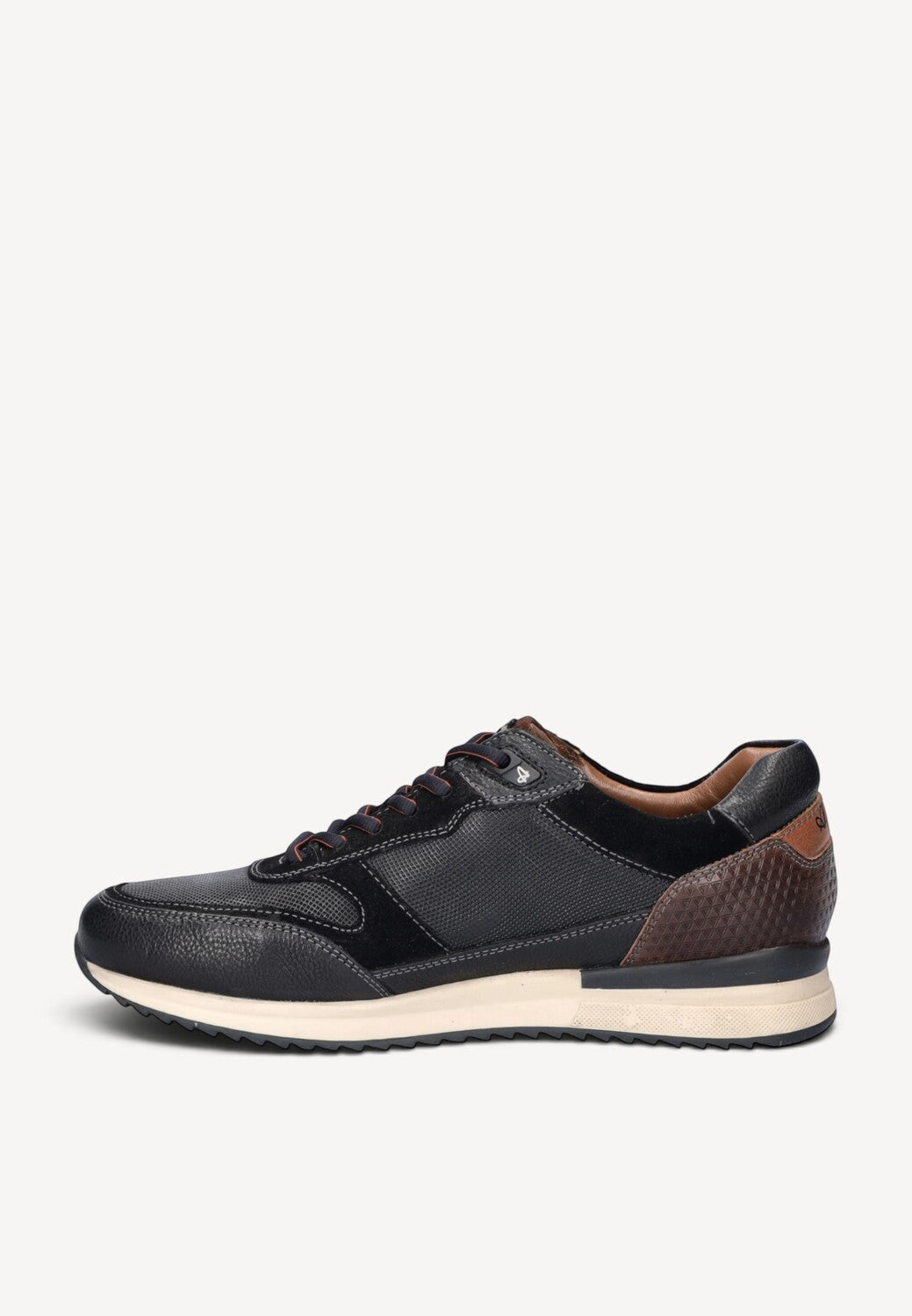Heren veterschoenen-Zwart leer