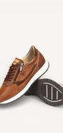 Heren veterschoenen-Bruin leer